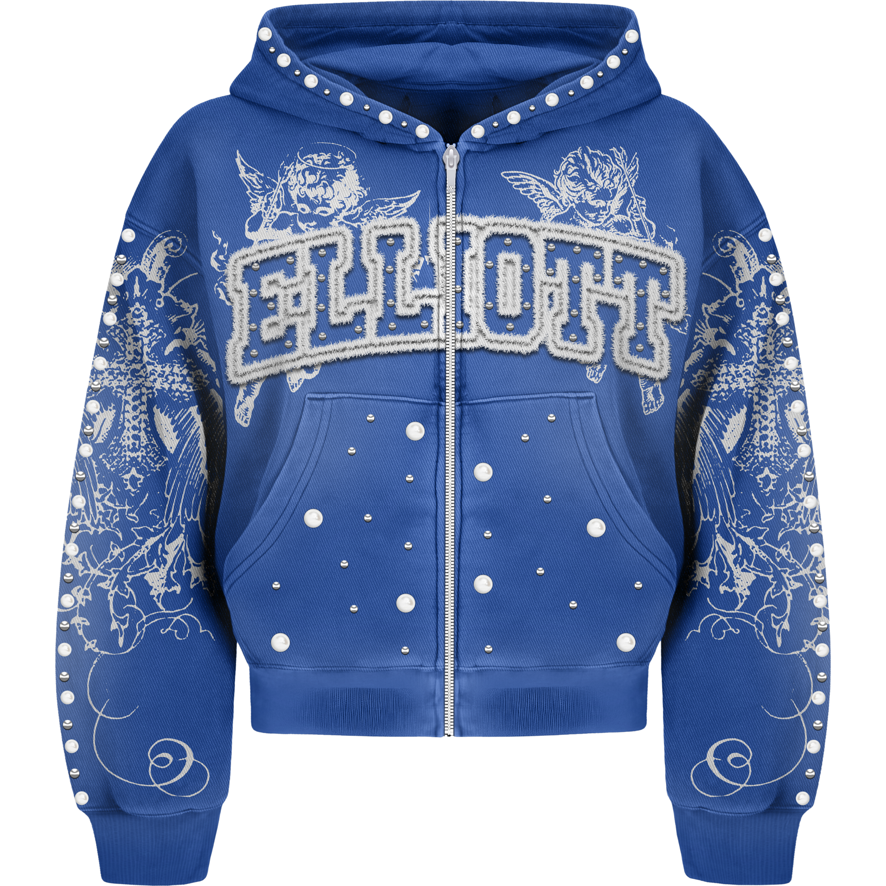 Heart Of Angels Blue Hoodie