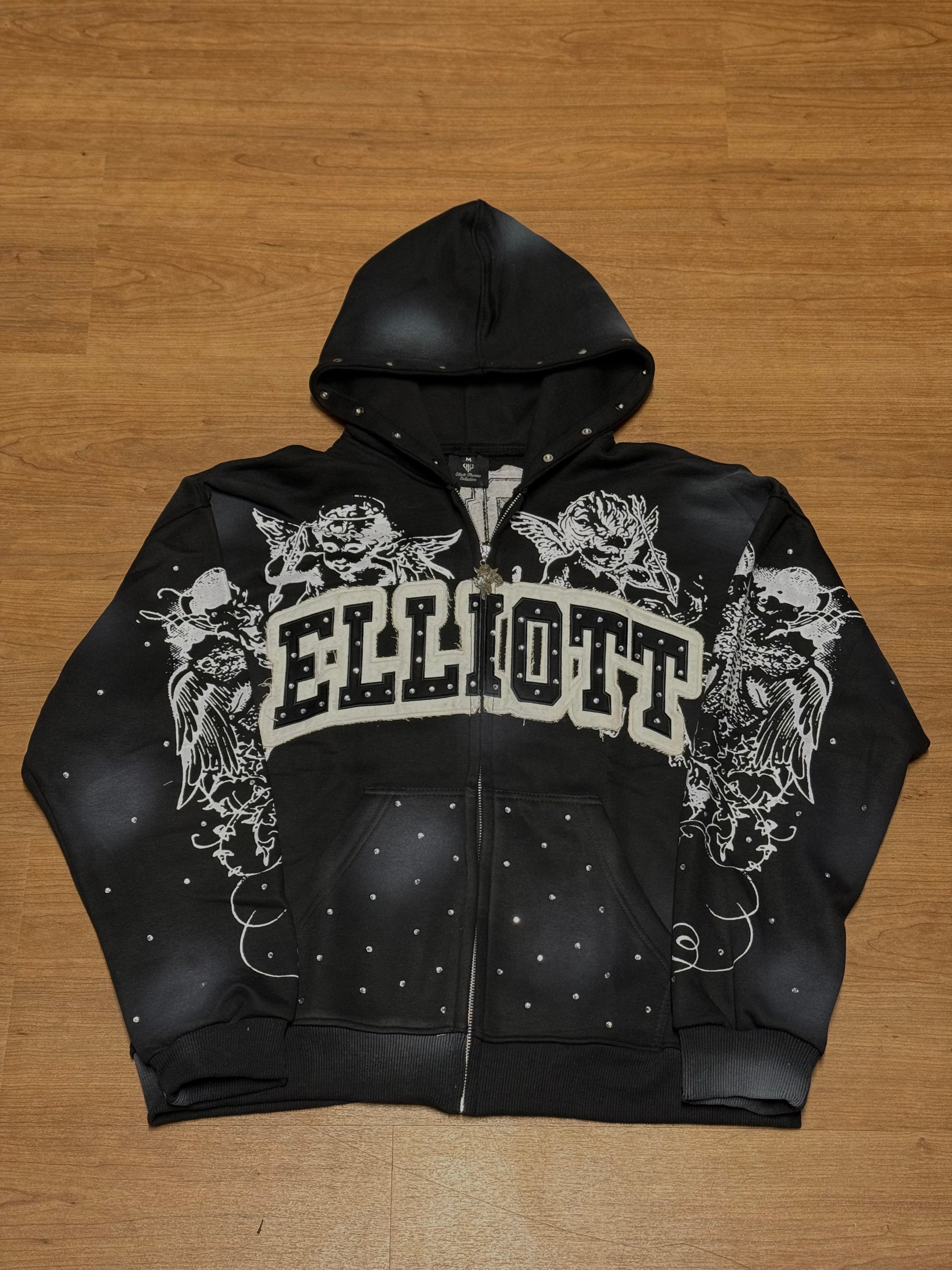 Heart Of Angels Black Hoodie