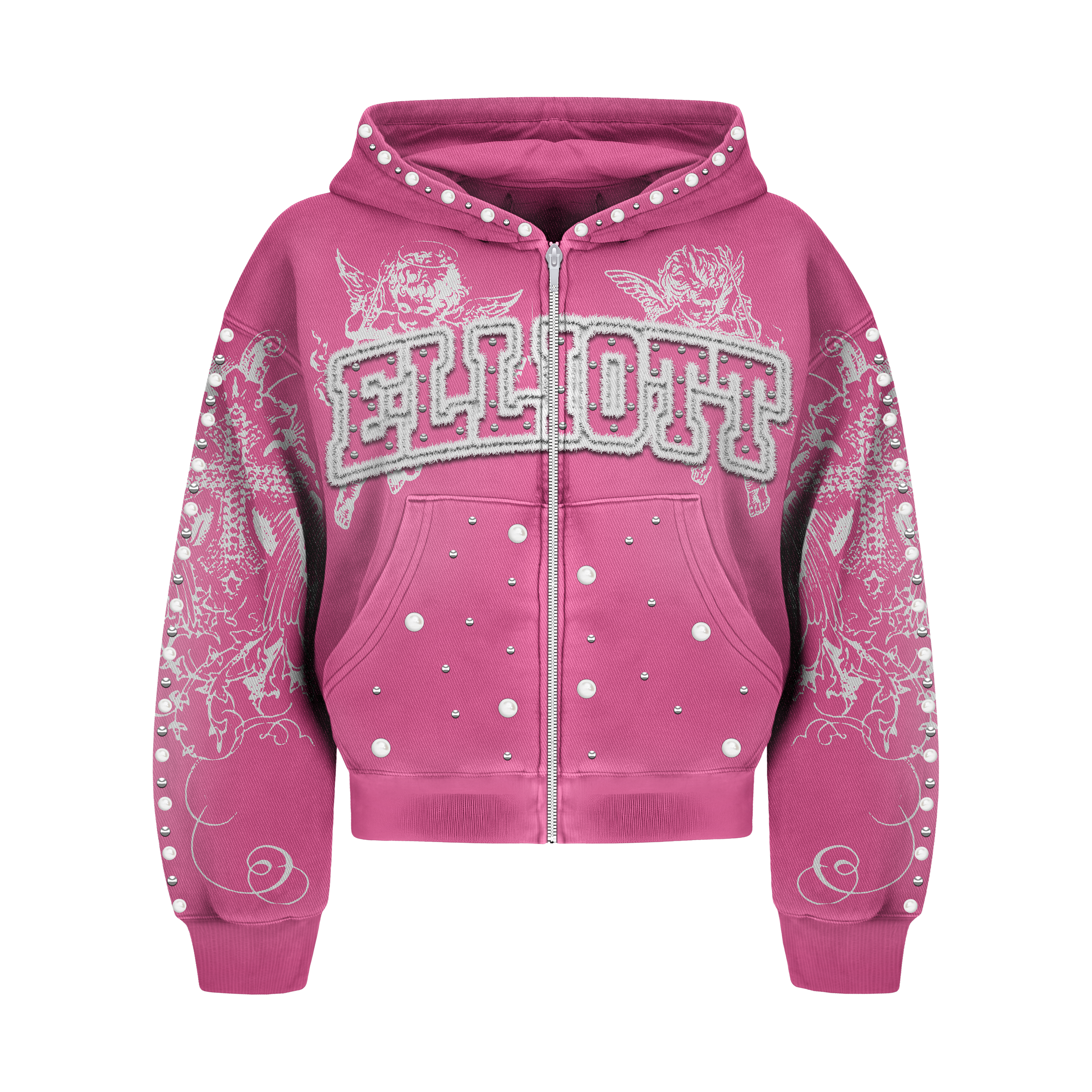 Heart Of Angels Pink Hoodie