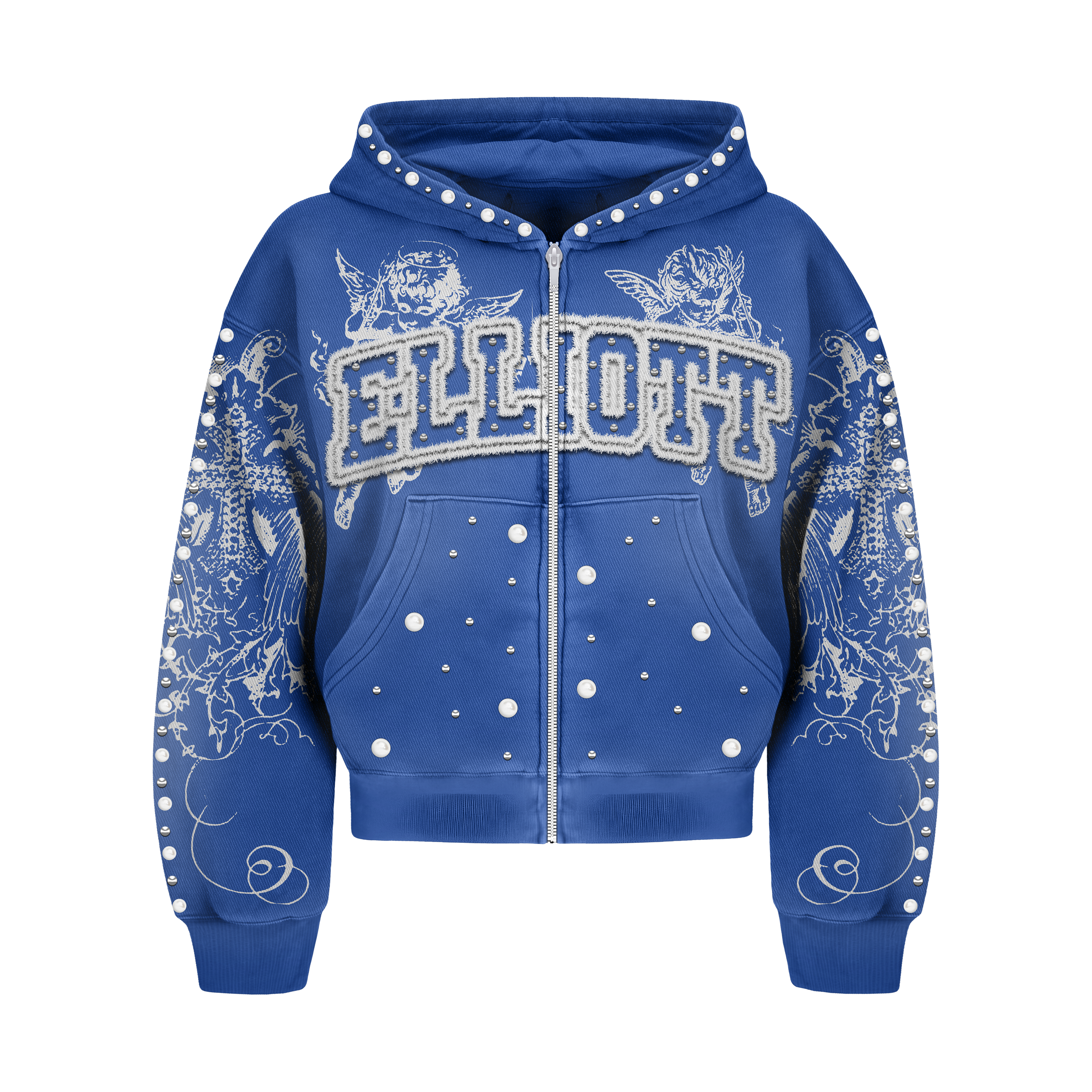 Heart Of Angels Blue Hoodie