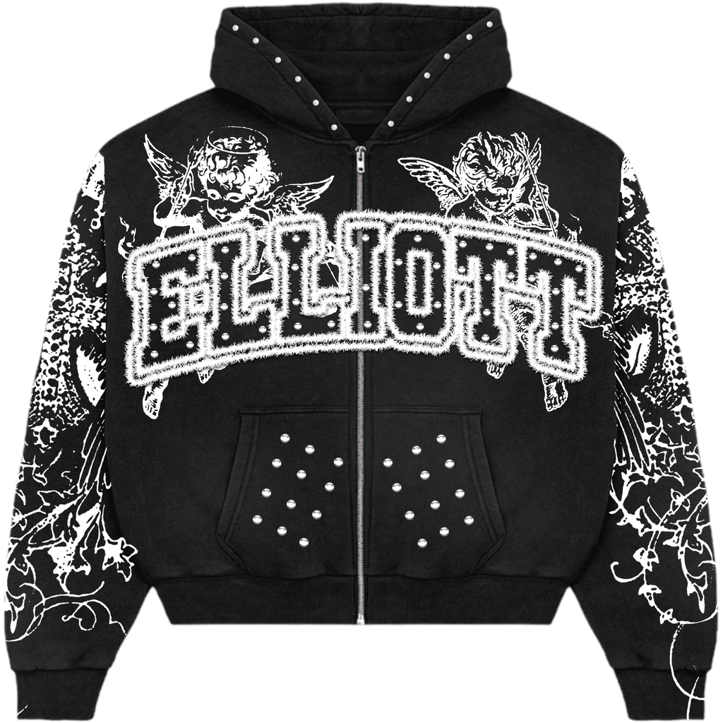 Heart Of Angels Black Hoodie