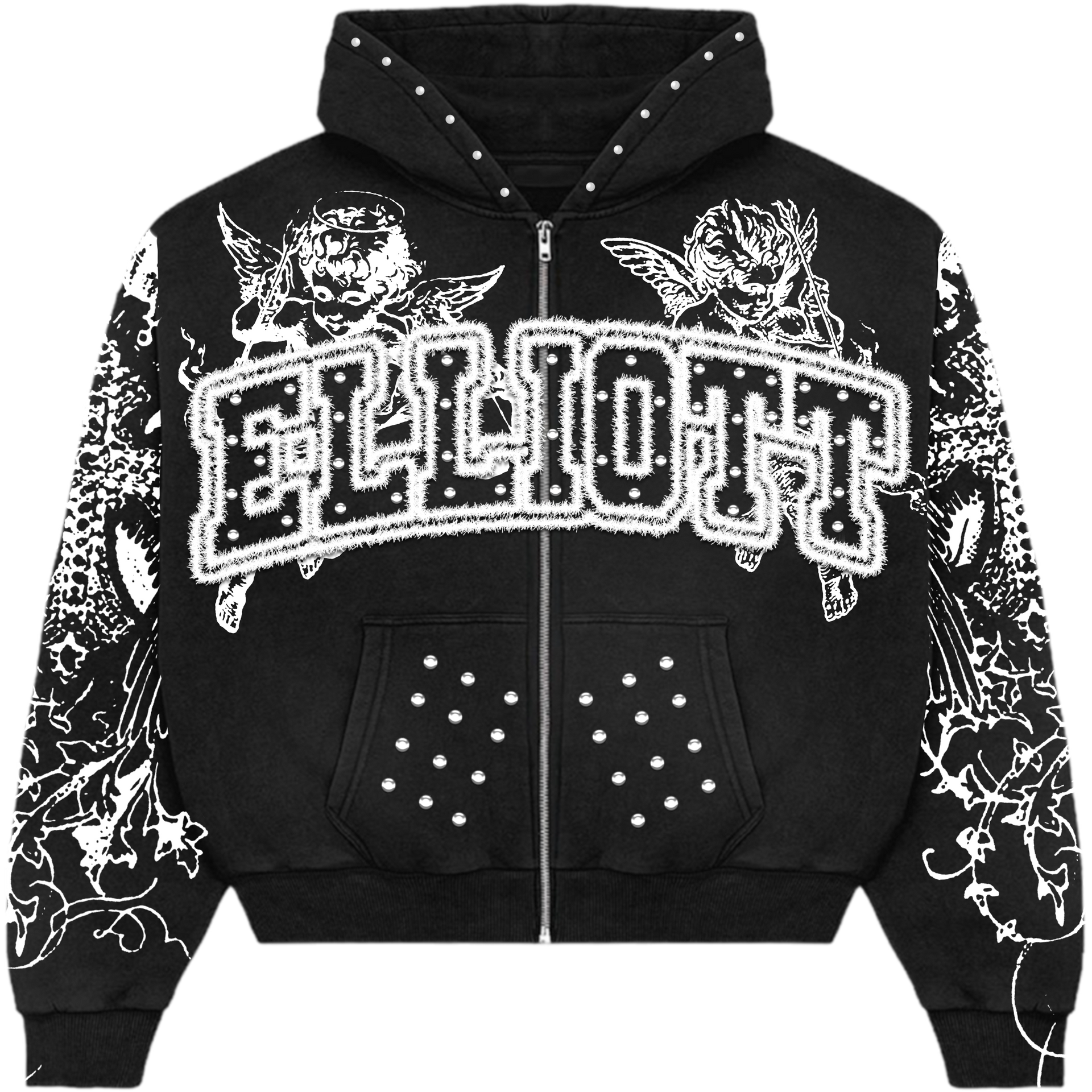 Heart Of Angels Black Hoodie