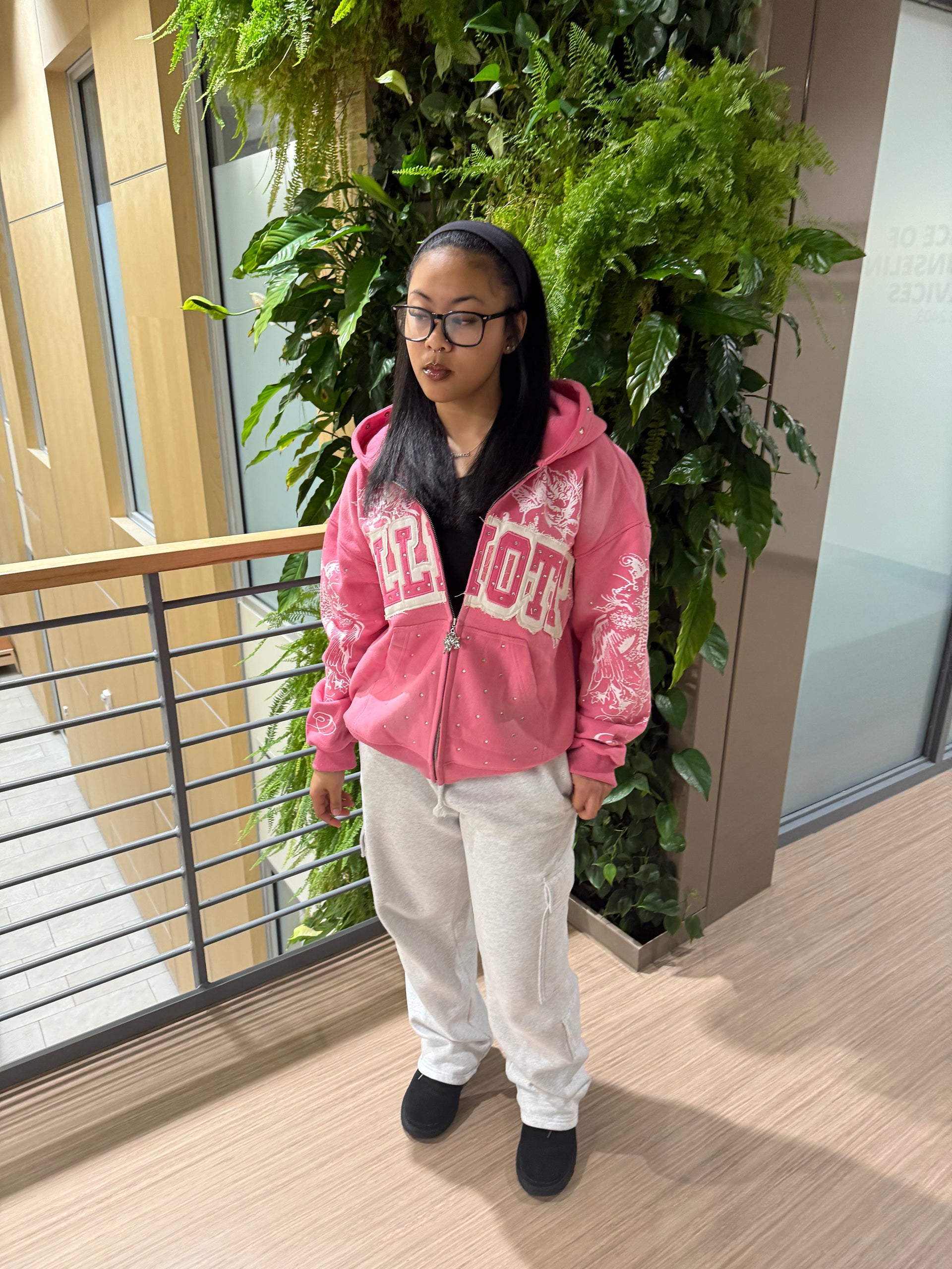 Heart Of Angels Pink Hoodie