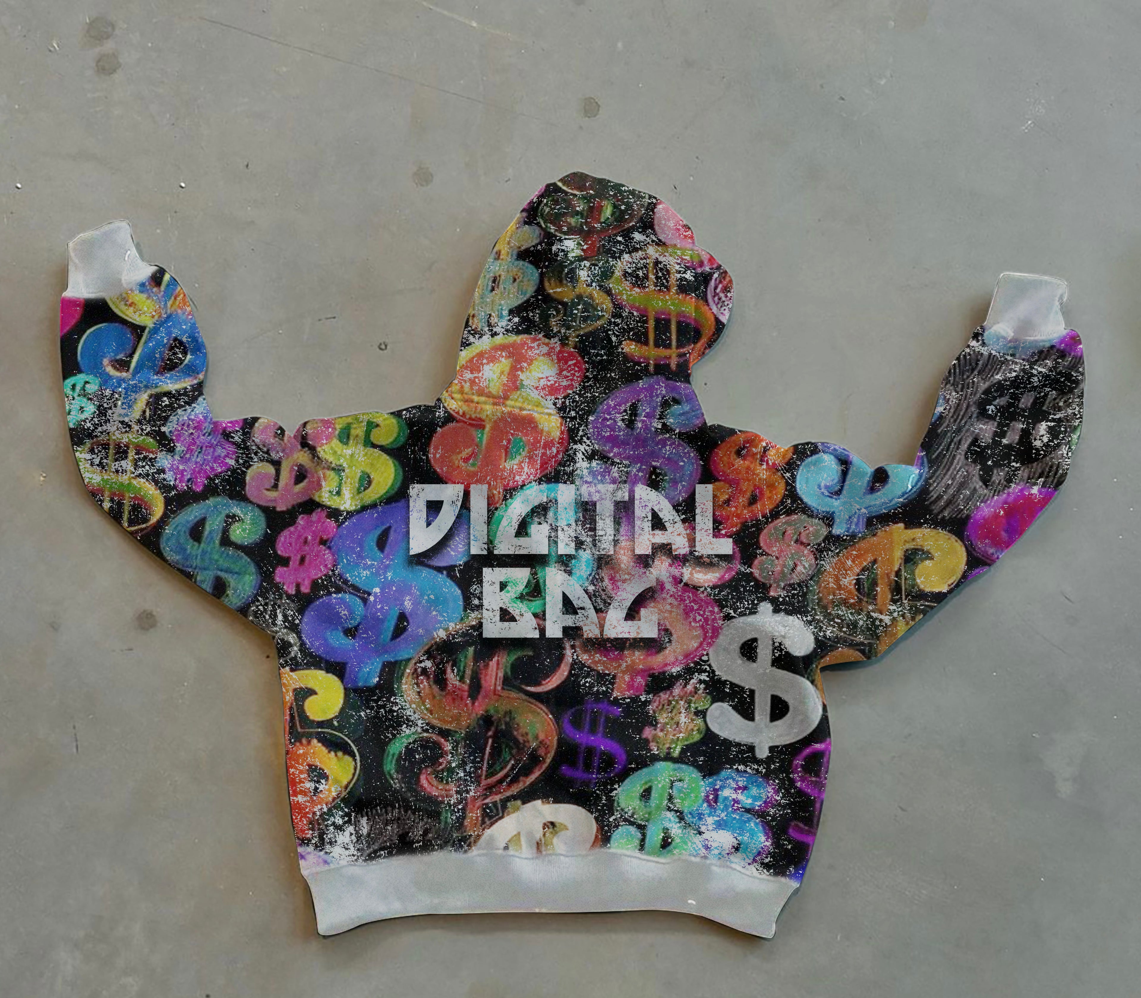 Digital Bag Multi Color Hoodie Zip Up