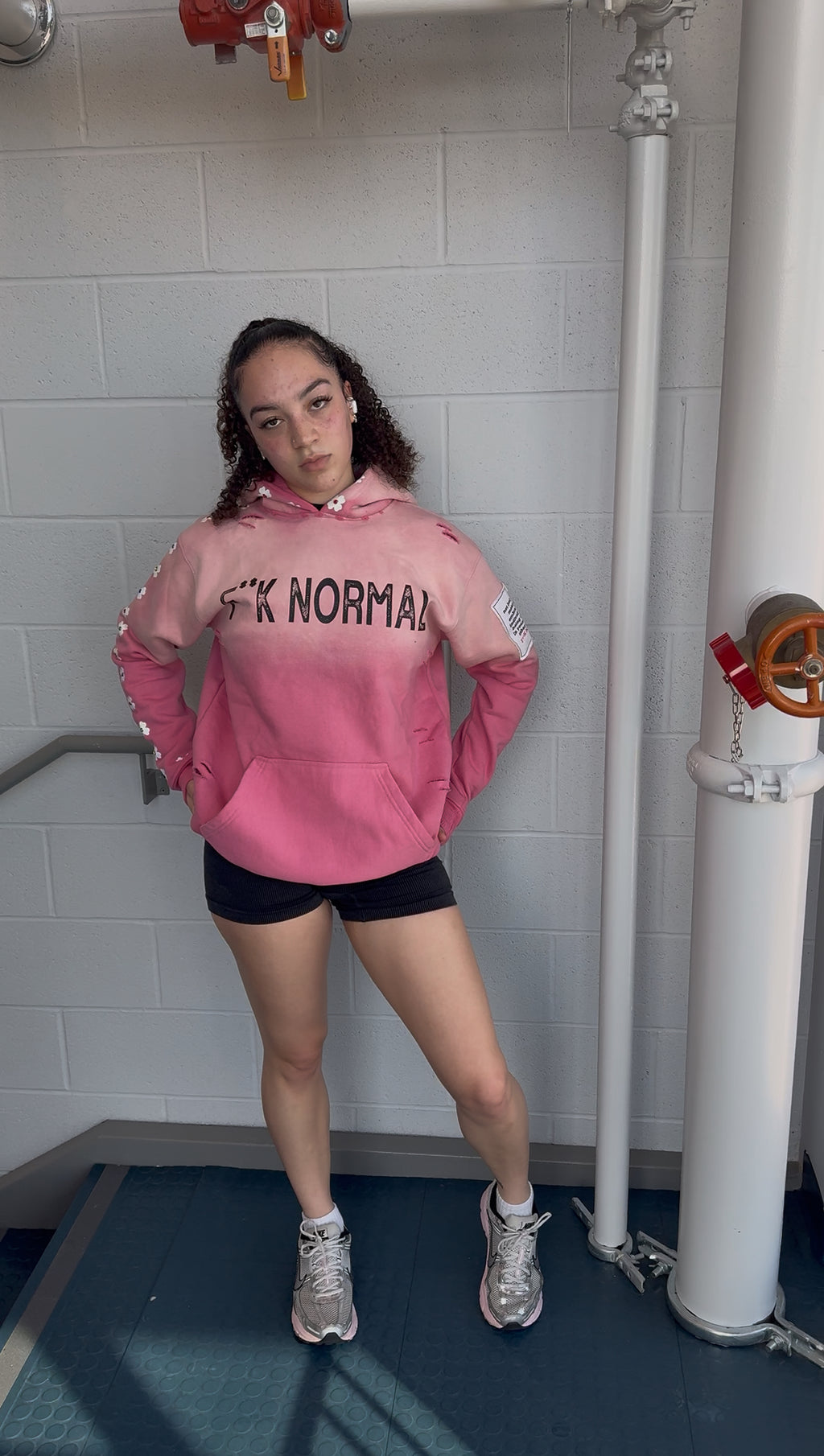 Pink F**K Normal Hoodie
