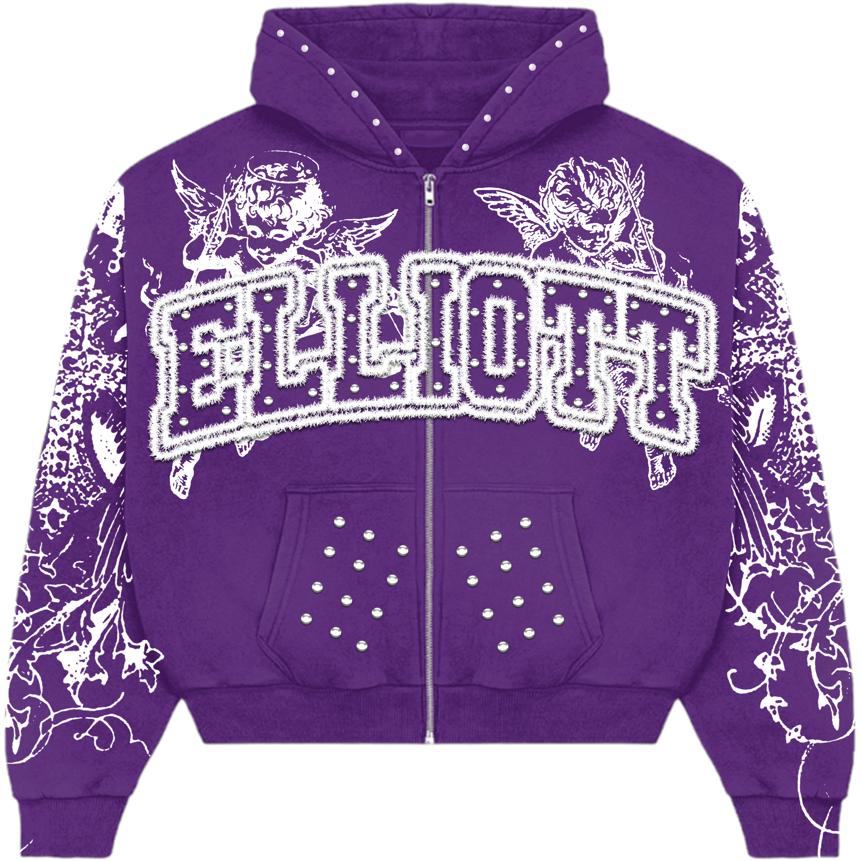 Heart Of Angels Purple Hoodie