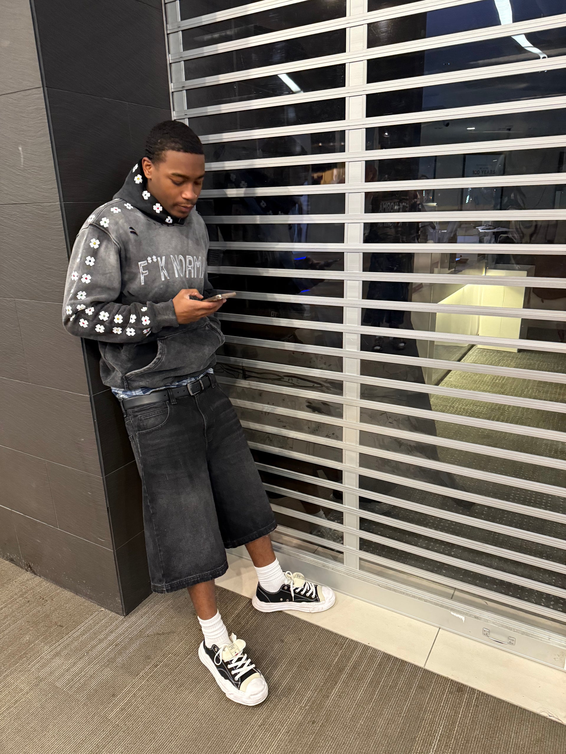 Black F**K Normal Hoodie