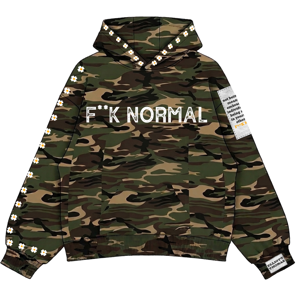 Camo F**K Normal Hoodie